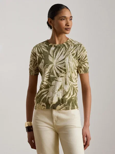 Lauren Ralph Lauren Pulover crem / oliv