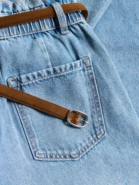 Reserved Джинси з поясом wide leg синій