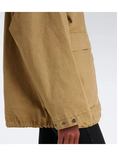 Geacă parka Velvet de catifea bej
