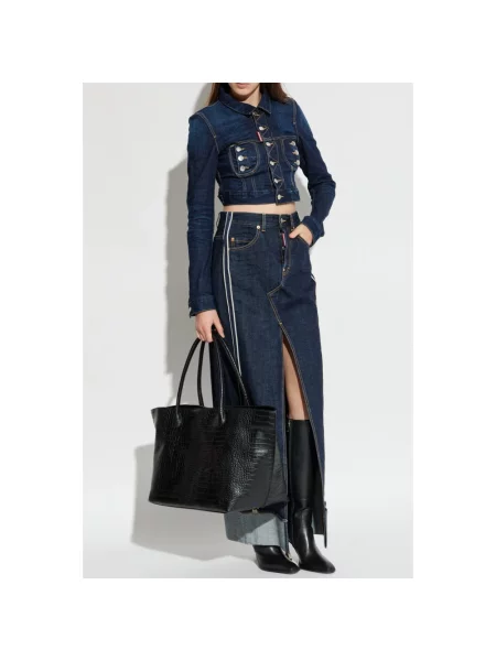 Spódnica jeansowa Dsquared2 niebieska