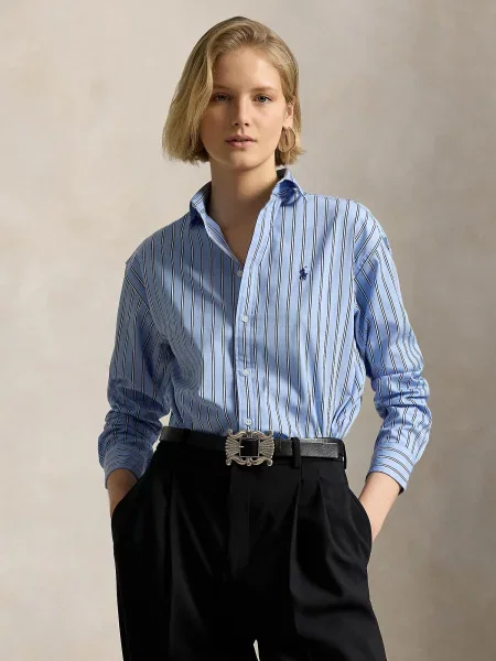 Polo Ralph Lauren Blúzka námornícka / svetlomodrá / biela modrá