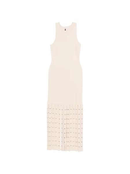 Rochie midi Patrizia Pepe cu franjuri tricotate până la genunchi