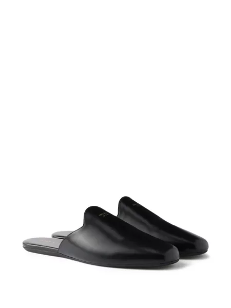 Papuci tip mules Prada din piele negru