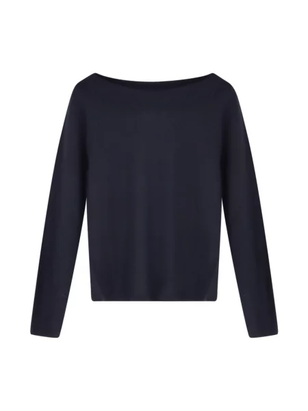 Lniany sweter Max Mara niebieski