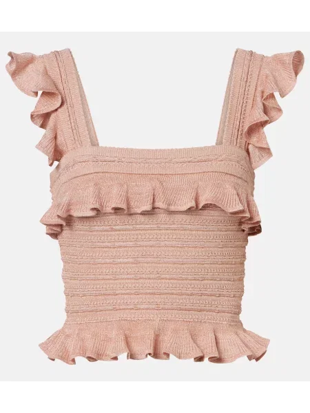 Top Zimmermann cu volane roz