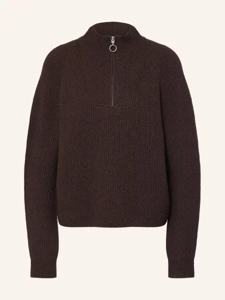 Marc O'polo Denim Sweter Typu Troyer braun brązowy