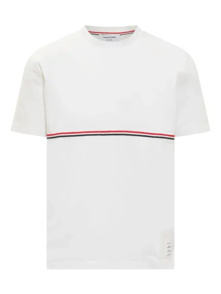 Tricou Thom Browne cu dungi alb