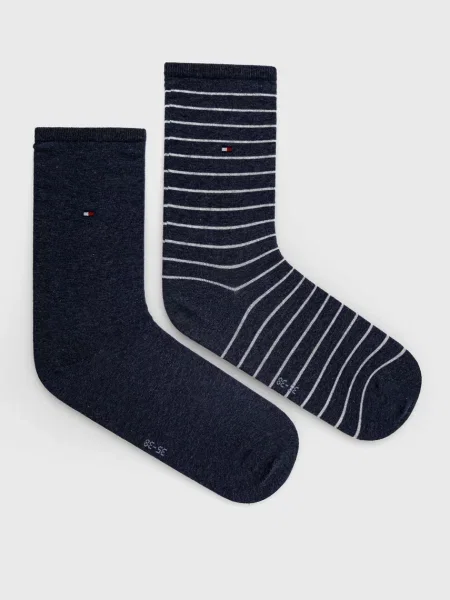 Чорапи Tommy Hilfiger 2 чифта синьо
