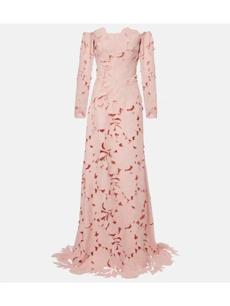 Rochie Costarellos cu model floral din dantelă roz