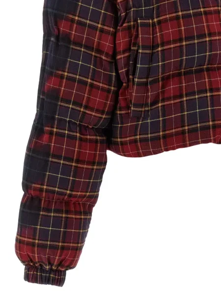 Kurtka bomber Off-white w kratkę biały