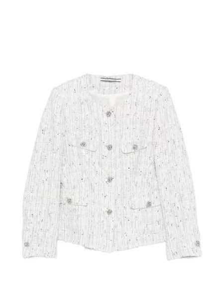 Geacă Tagliatore din tweed alb