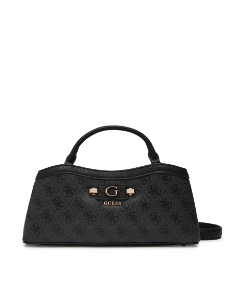 Дамска чанта Guess Lindsey Тъмносив черно