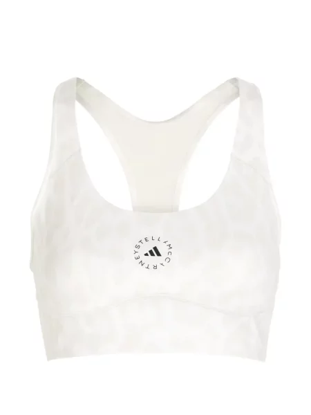 Sutien sport Adidas By Stella Mccartney cu imagine alb
