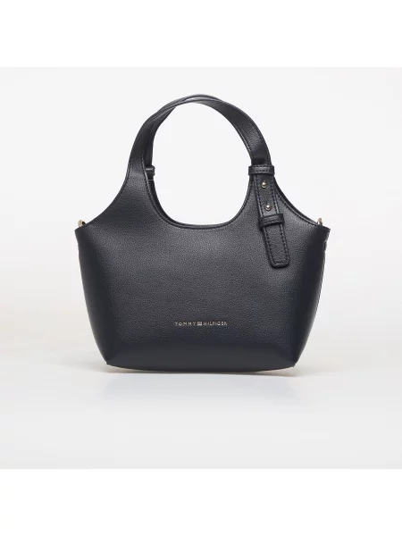 Мини сумка Tommy Hilfiger с автографом темно-синяя