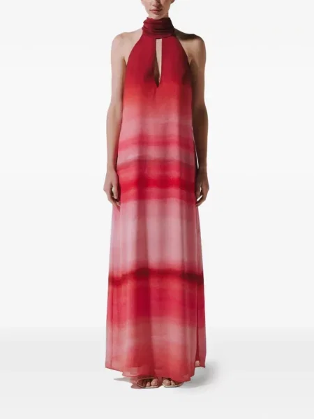 Rochie maxi Baobab cu gât halter roșu