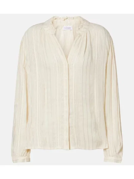 Bluză Velvet de catifea cu dungi alb