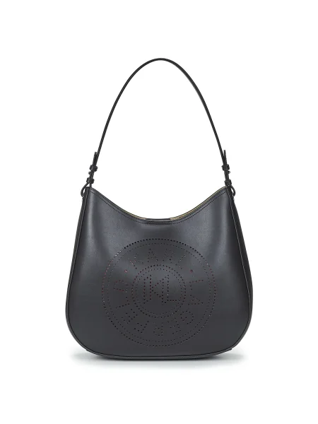 Geanta de piele Karl Lagerfeld negru