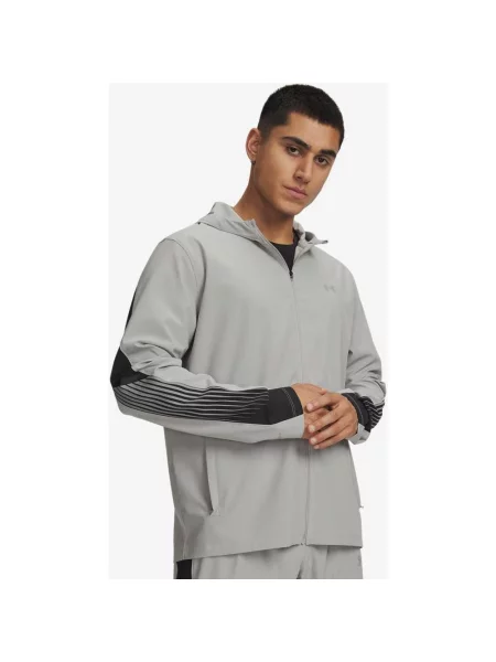 Kurtka z kapturem Under Armour Velociti Storm jasnoszara M szara