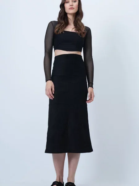 Trend Alaçatı Stili Fustă negru