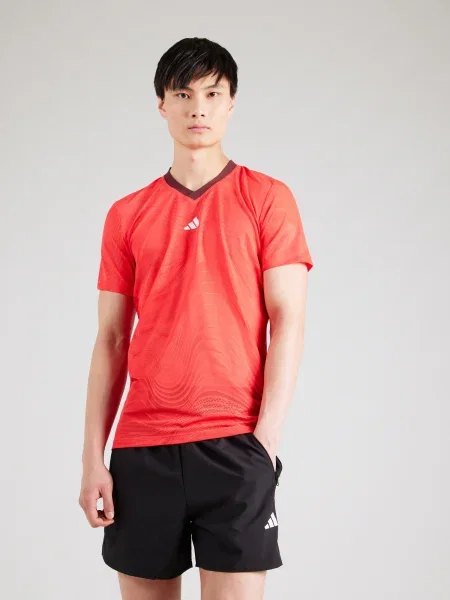 Tricou Adidas Performance plasă roșu