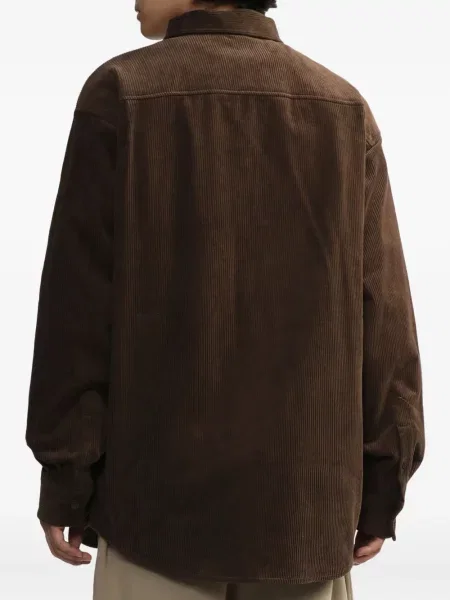 Cămașă Alpha Industries de catifea cord maro