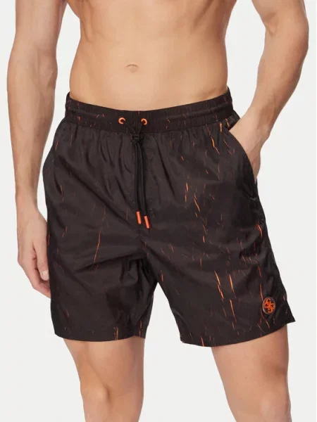 Guess Pantaloni scurți pentru înot negru