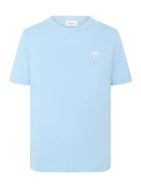 SAINT TROPEZ Tricou Jadeen albastru deschis alb