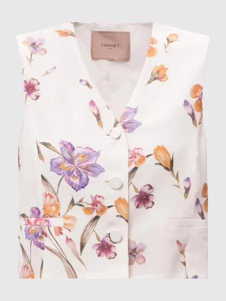 Жилет в квітковий принт Twinset білий