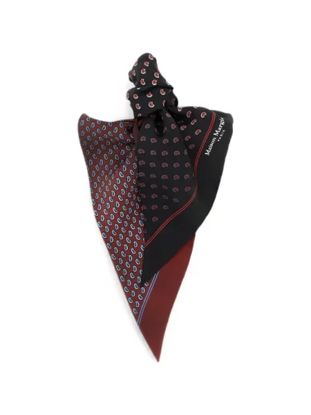 Reversibil fular Maison Margiela cu model paisley roșu
