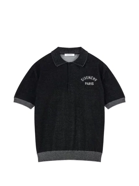 Tricou polo Givenchy cu broderie negru