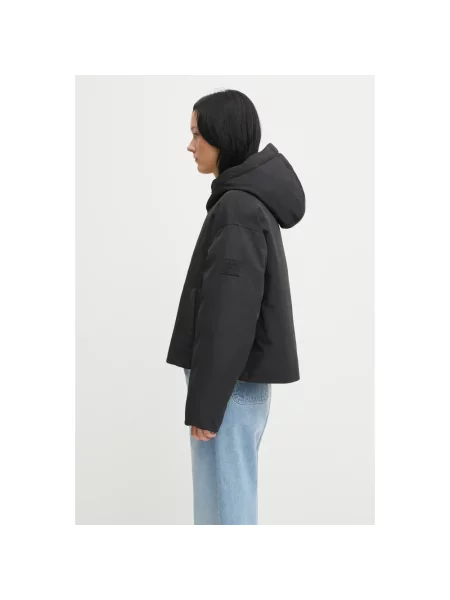 Kurtka puchowa Maison Kitsune z kapturem czarna