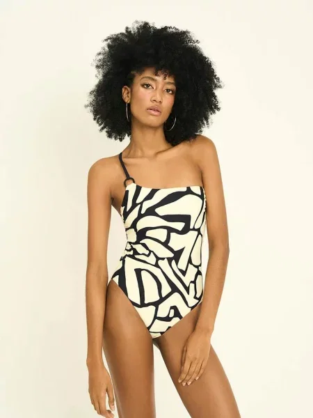 Сдельный купальник с принтом