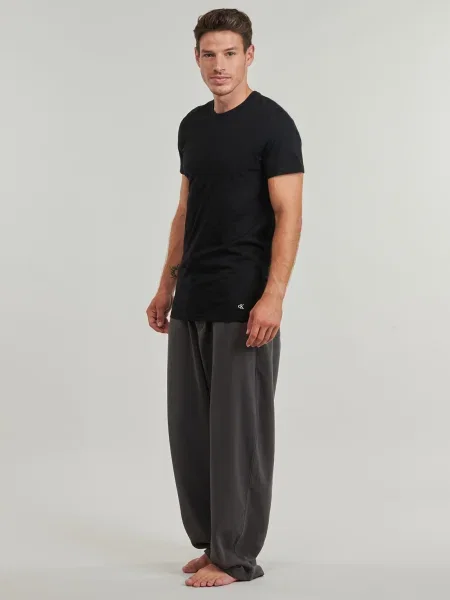 Tricou Calvin Klein Jeans cu decolteu în U scurt negru