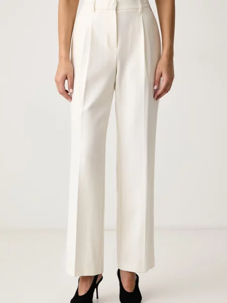 Twinset pantaloni pentru femei cu amestec de lână bej