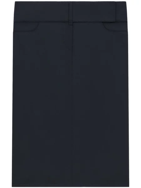 Spódnica midi Courreges do kolan niebieska