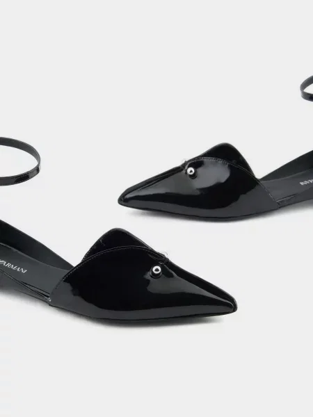 Emporio Armani Балетки Шкіра чорний