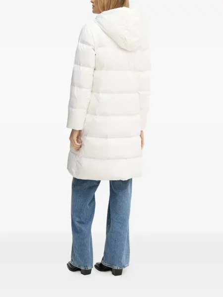 Palton Armani Exchange cu glugă alb