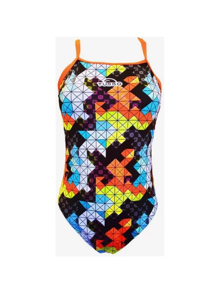 Turbo Swimsuit Flexie wielokolorowy strój kąpielowy S czerwony