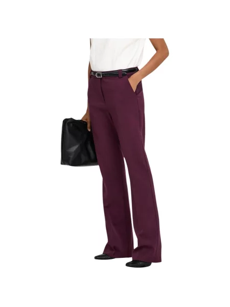 Pantaloni Only evazate roșu
