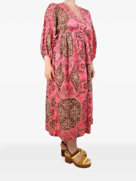 Rochie maxi Zimmermann cu decolteu în V roz