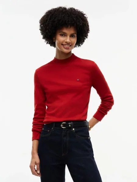 Tommy Hilfiger koszulka z długim rękawem Kobiety S czerwony