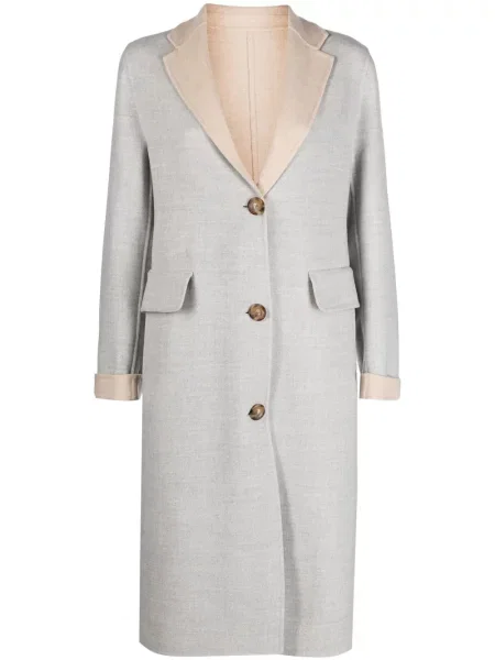 Palton Eleventy de lână gri