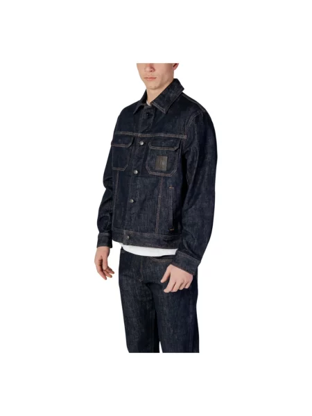 Armani Exchange kurtka jeansowa niebieska