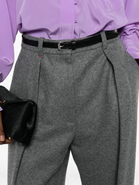 Pantaloni Victoria Beckham plisate gri