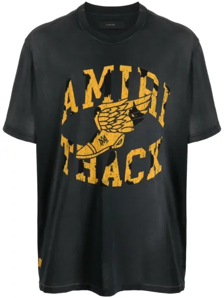 Scurt tricou Amiri alergare gri