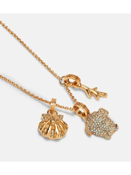 Pandantiv Versace de cristal auriu