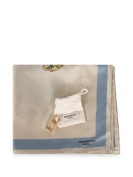 Fular Weekend Max Mara de mătase cu model floral cu imagine