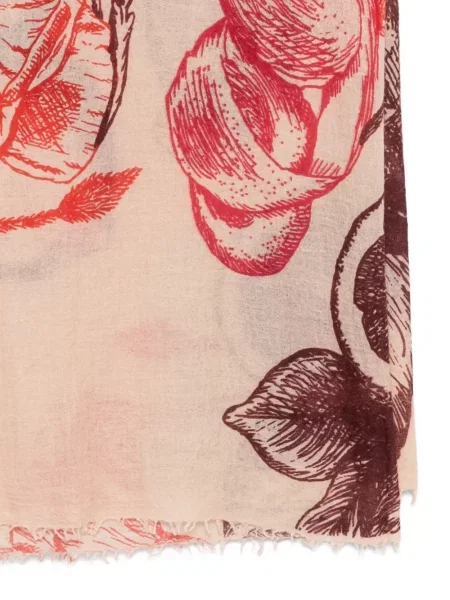 Fular Mouleta cu model floral cu imagine