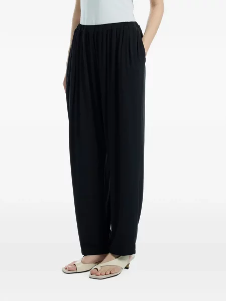 Pantaloni Determ; tricotate conici negru