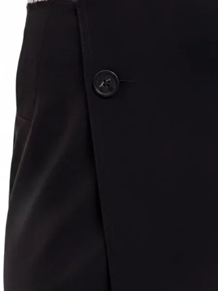 Fustă midi Mm6 Maison Margiela de lână negru
